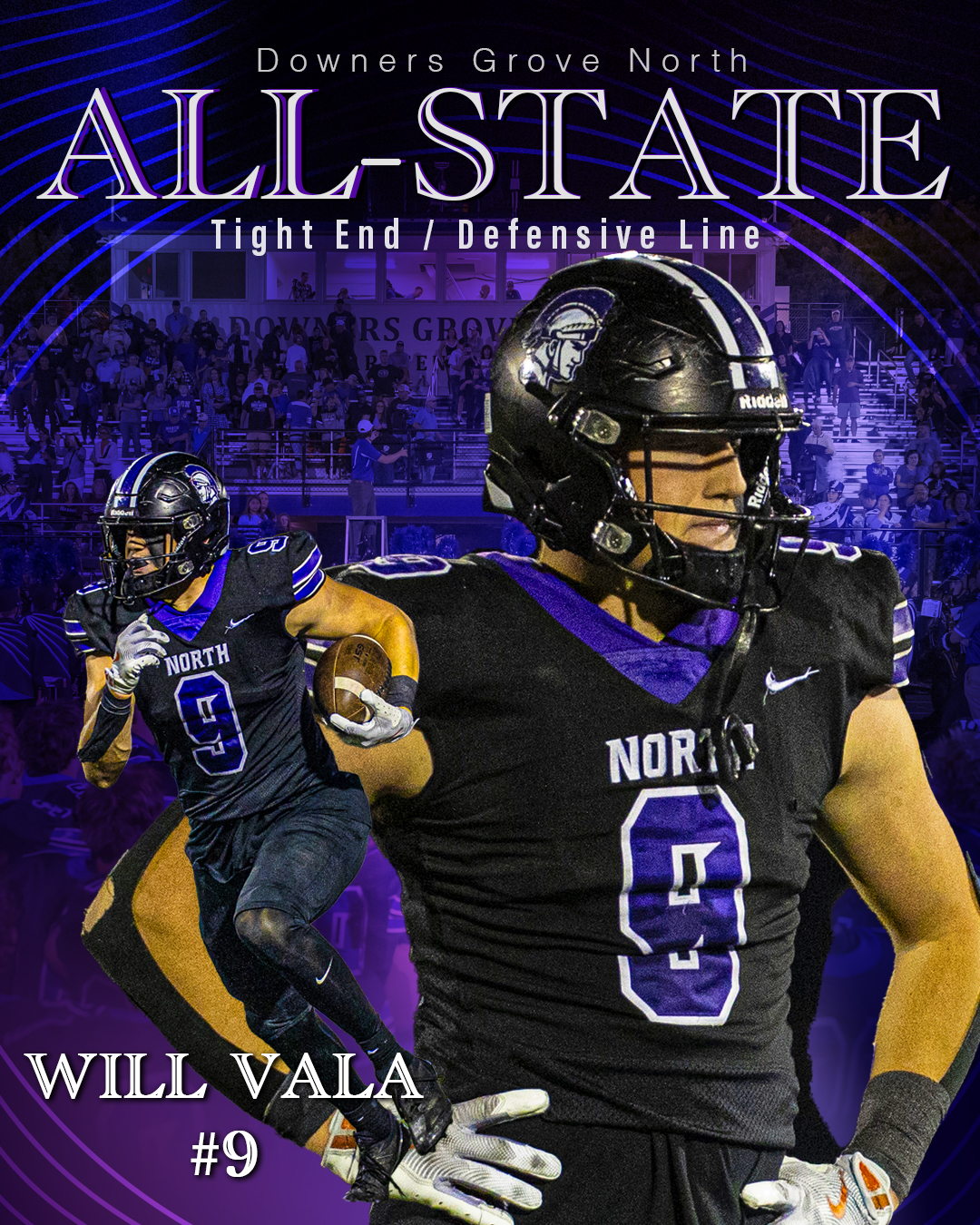 Will Vala selected 2025 IHSFCA All-State Team